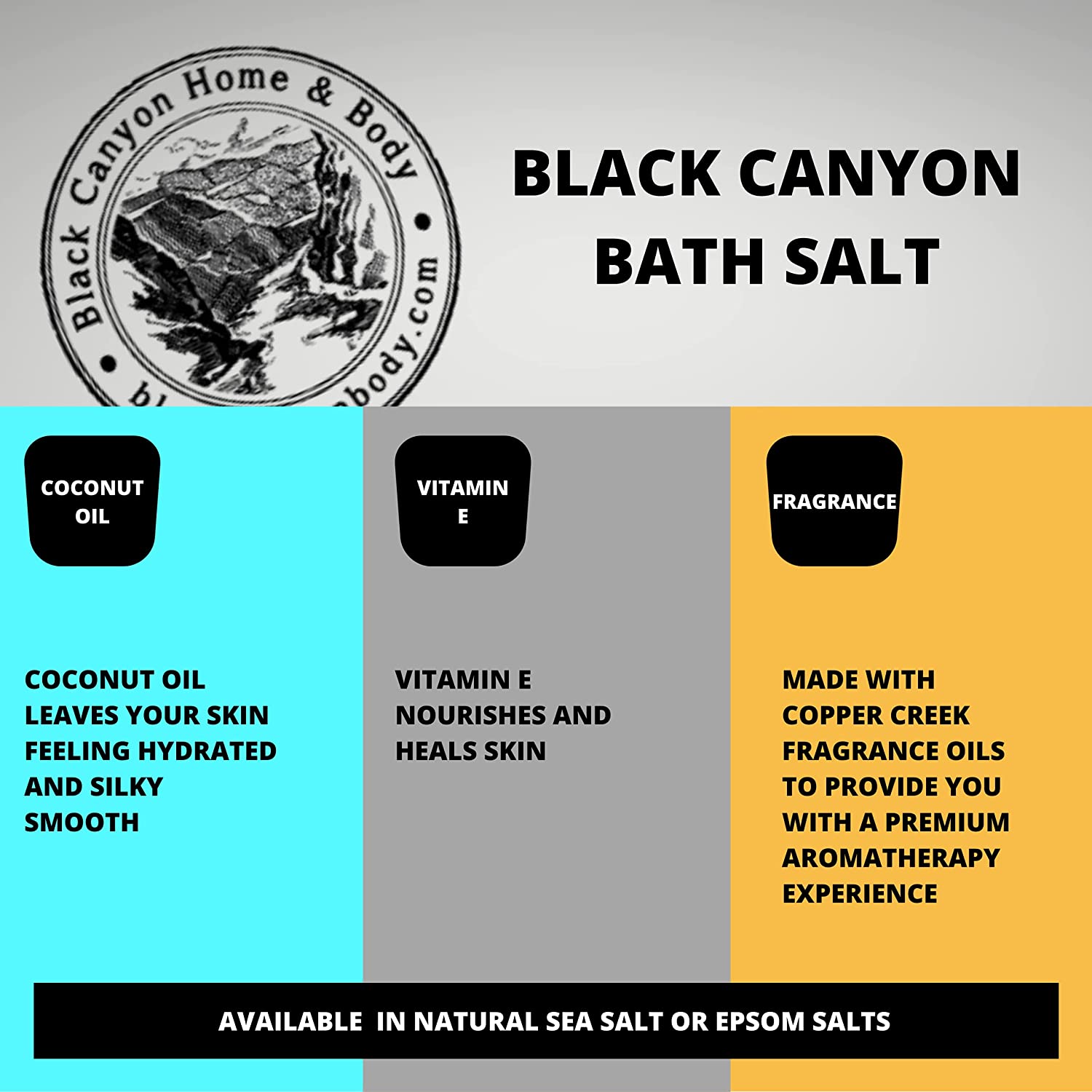 Black Canyon Pear & Black Currant Scented Sea Salt Bath Soak, 24 Oz Jar (2 Pack)