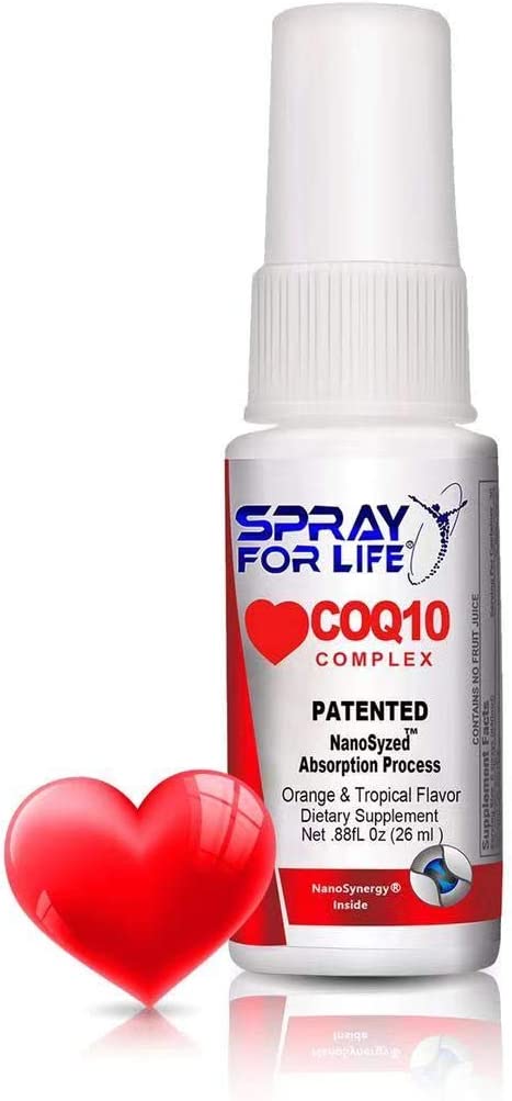 CoQ10 Complex Spray, Spray For Life Nano Coenzyme Q10 Liquid Oral Throat Spray, Effective Absorbable