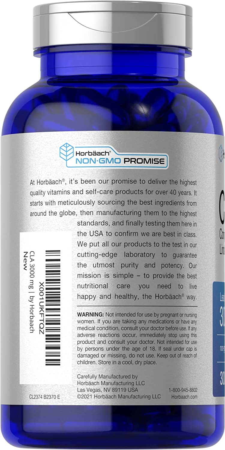 CLA 3000 mg | 300 Softgel Pills | Maximum Potency | Conjugated Lineolic Acid from Safflower Oil | No
