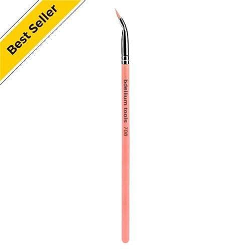 Bdellium Tools Professional Makeup Brush Pink Bambu Series - Bent Eyeliner 708