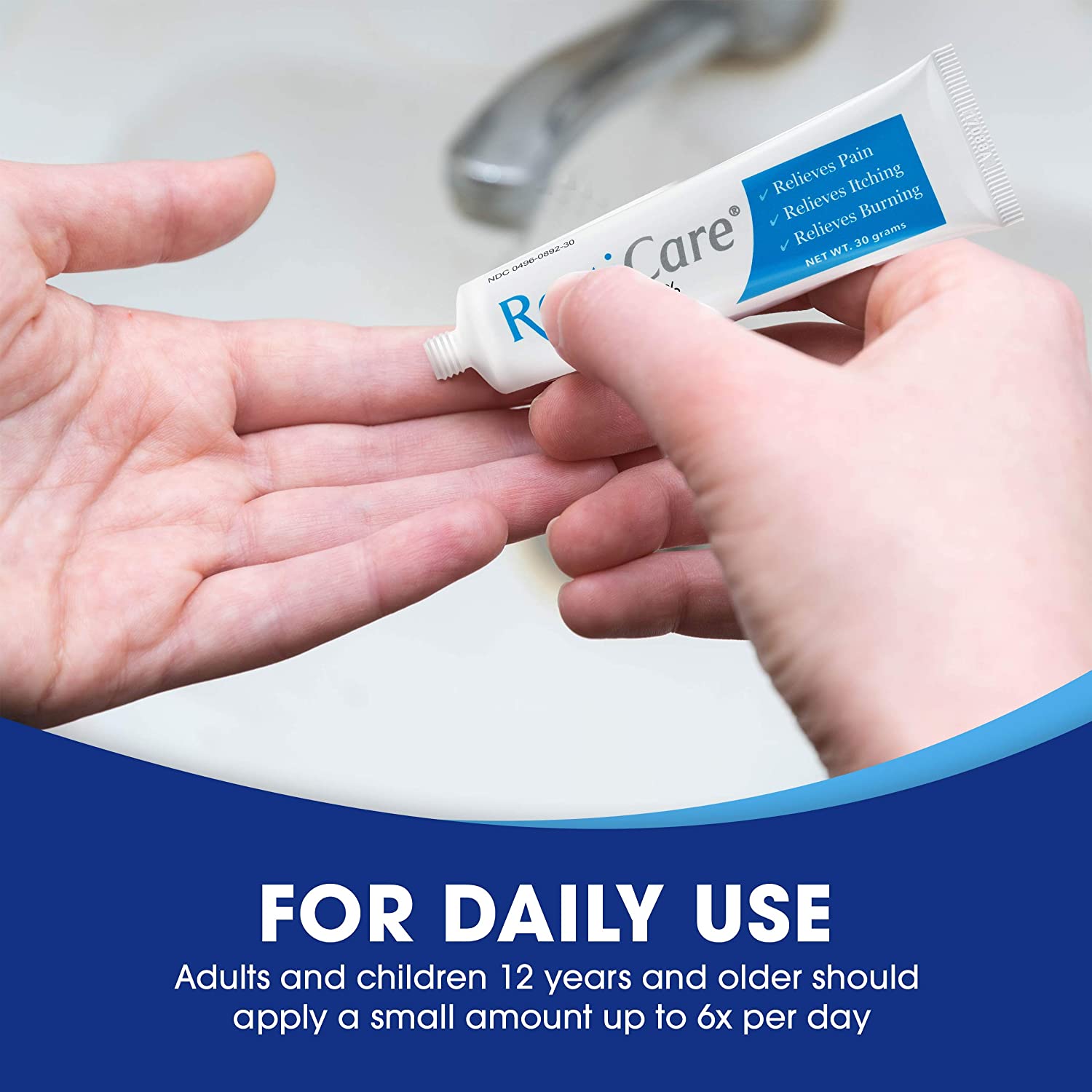 RectiCare Anorectal Lidocaine 5% Cream: Topical Numbing Cream for Treatment of Hemorrhoids & Other A