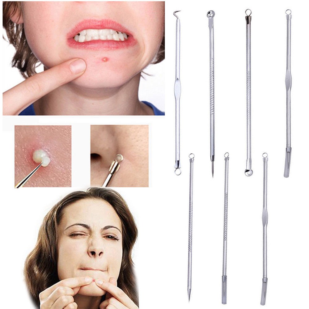 Stainless Facial Acne Spot Pimple Remover Extractor Tool Comedone,Pimple Blemish Comedone Acne Extra