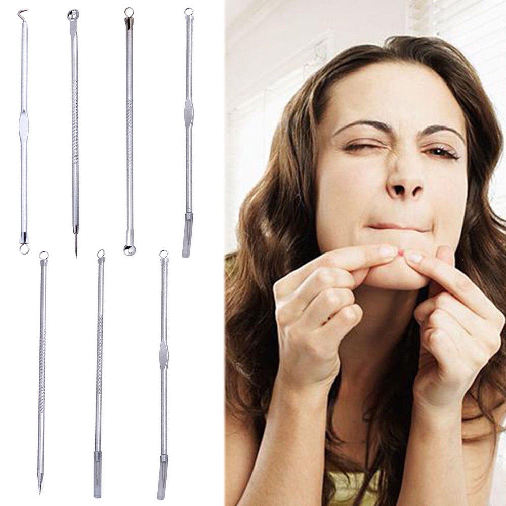 Stainless Facial Acne Spot Pimple Remover Extractor Tool Comedone,Pimple Blemish Comedone Acne Extra
