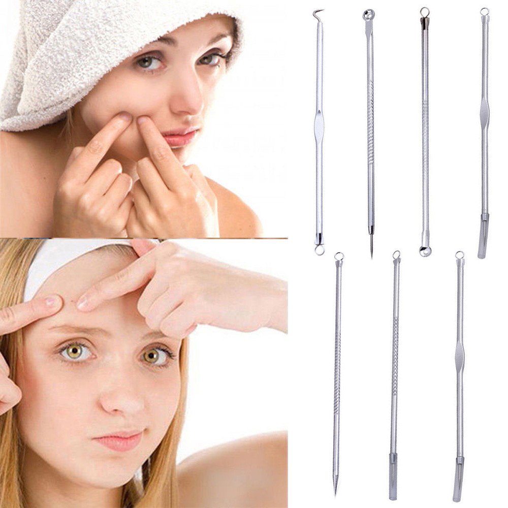 Stainless Facial Acne Spot Pimple Remover Extractor Tool Comedone,Pimple Blemish Comedone Acne Extra