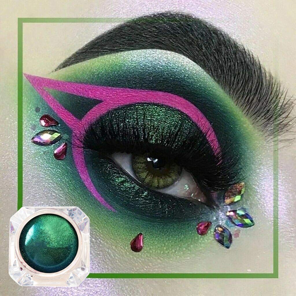 FeiFei66 4Color Multi-Chrome Shade Shifting Pigments Eye Shadow with Face Towel Set Optical Chameleo