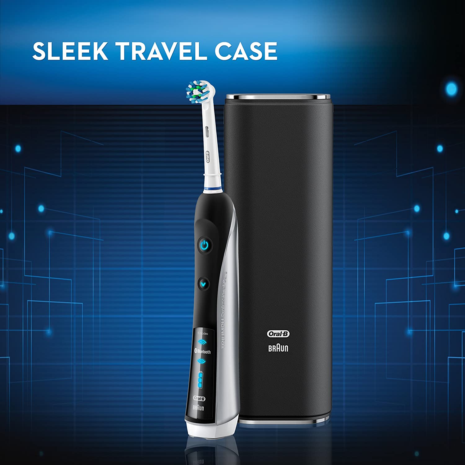 Electric Toothbrush, Oral-B Pro 7000 SmartSeries Black Electronic Power Rechargeable Toothbrush with