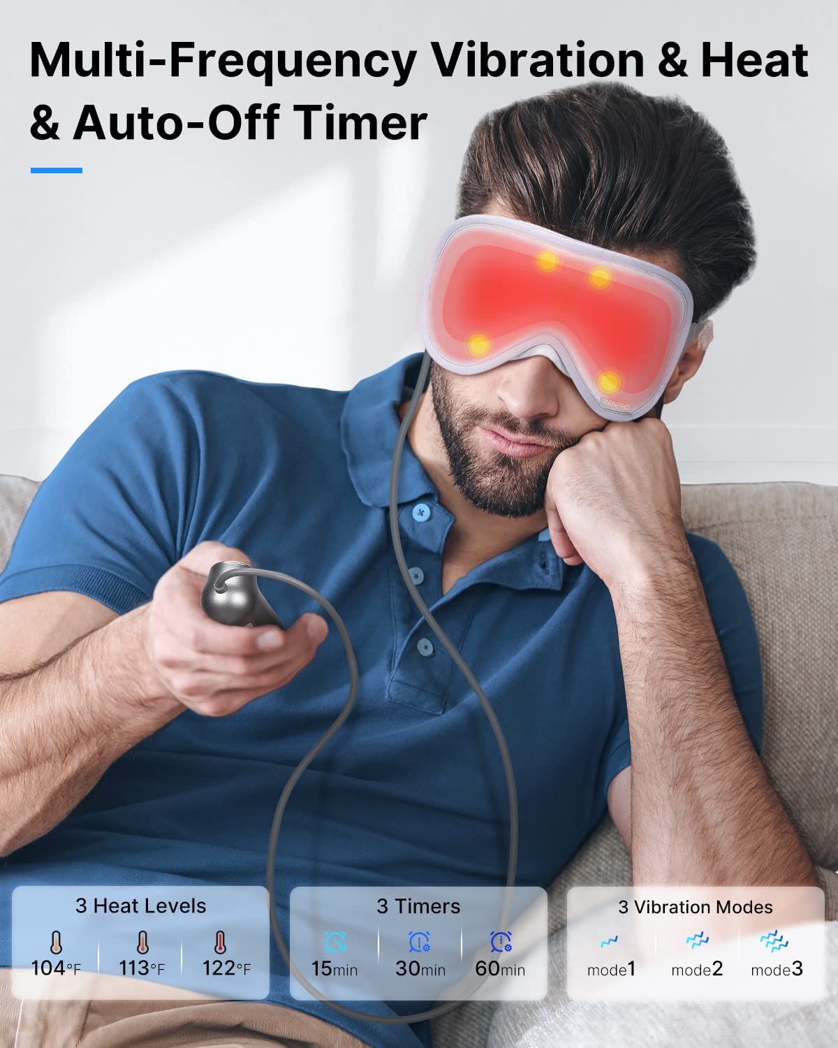 Eye Mask for Sleeping & Foot Massager Machine with Heat