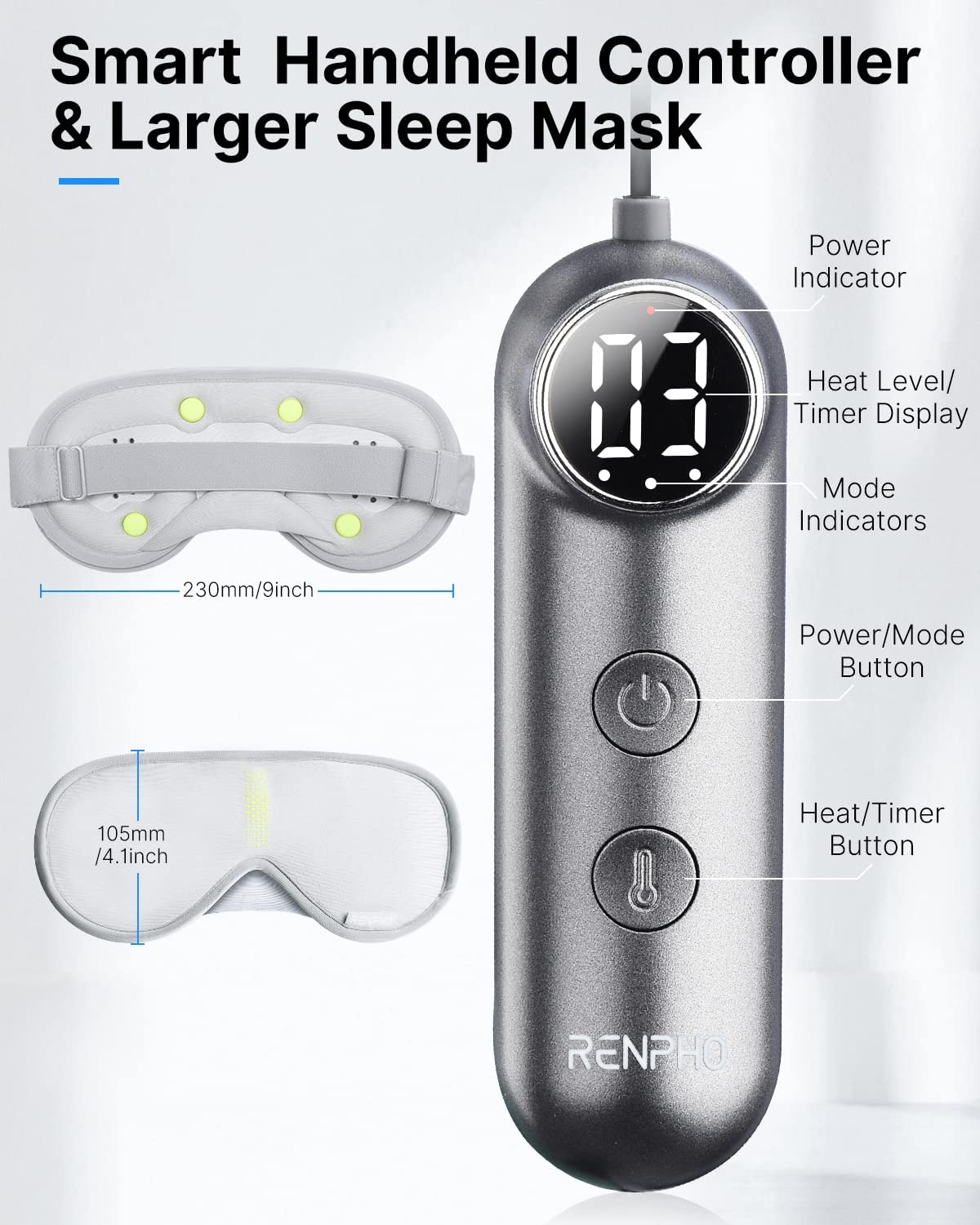 Eye Mask for Sleeping & Foot Massager Machine with Heat
