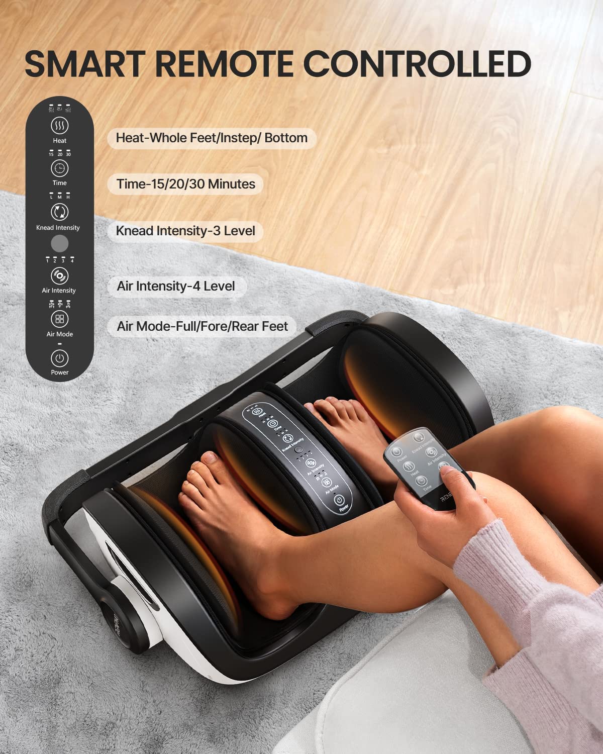 Eye Mask for Sleeping & Foot Massager Machine with Heat