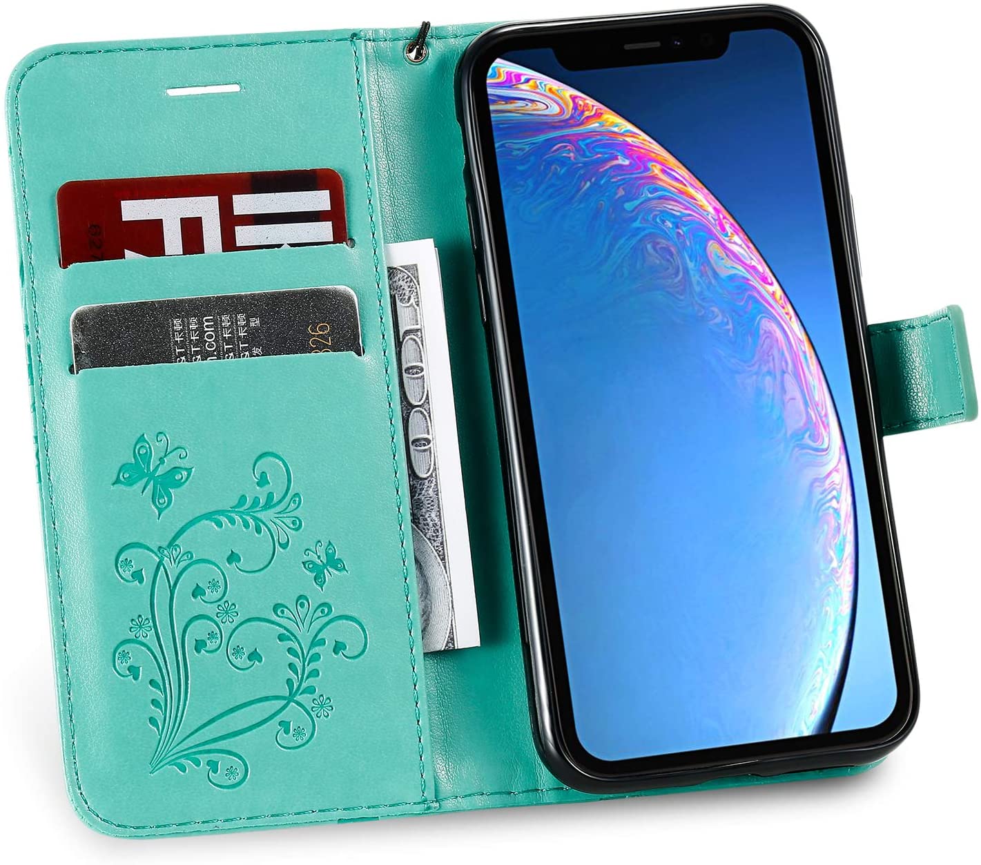 Amocase Wallet Leather Case with 2 in 1 Stylus for iPhone 11 Pro 5.8