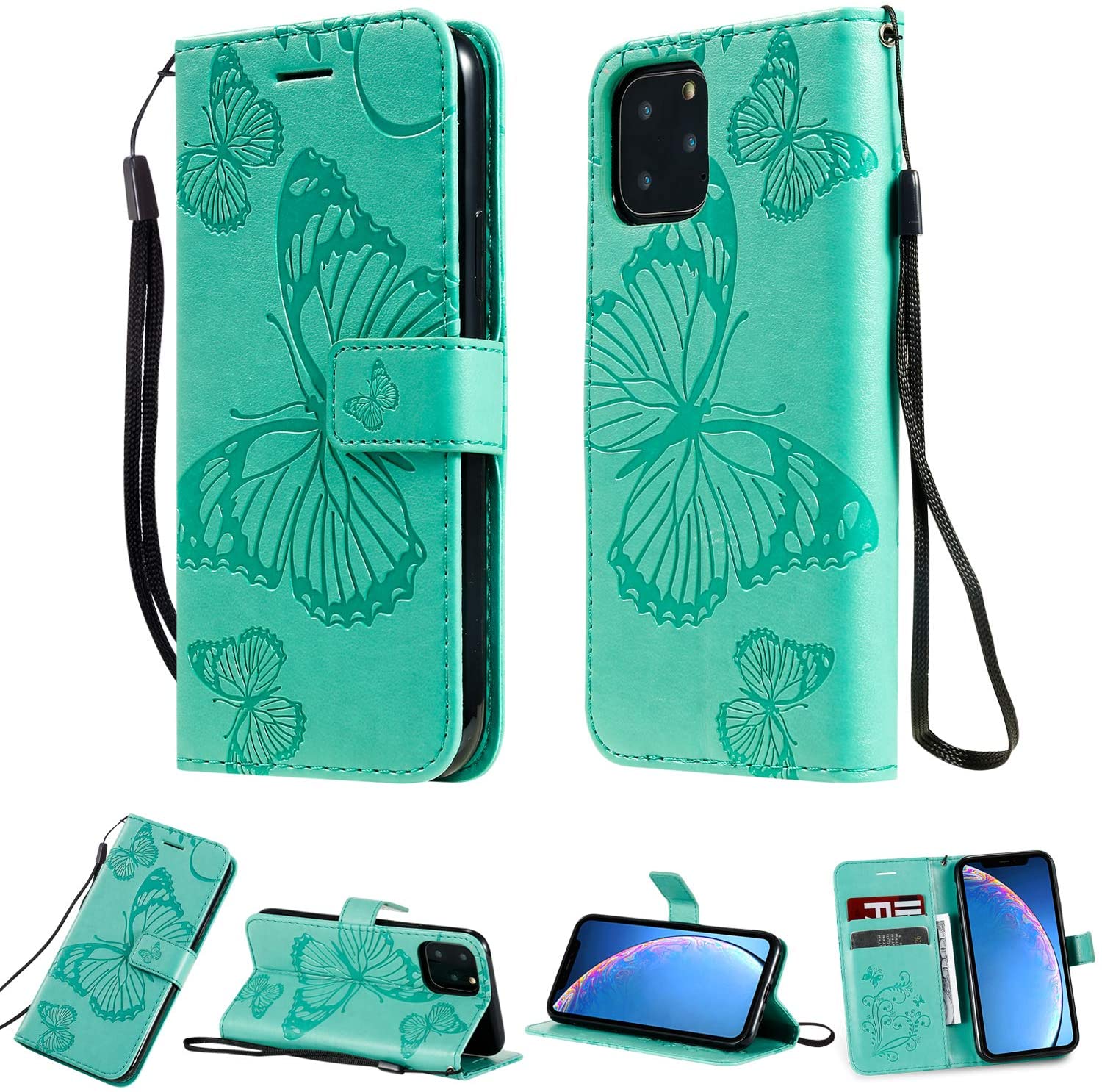 Amocase Wallet Leather Case with 2 in 1 Stylus for iPhone 11 Pro 5.8