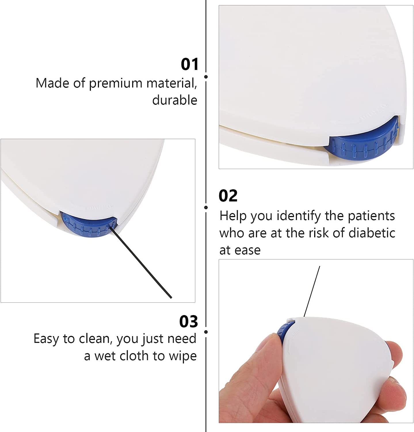 DOITOOL 3Pcs Foot Neuropathy Test Monofilaments Triangle Diabetes Test Monofilaments Diabetes Nerve 