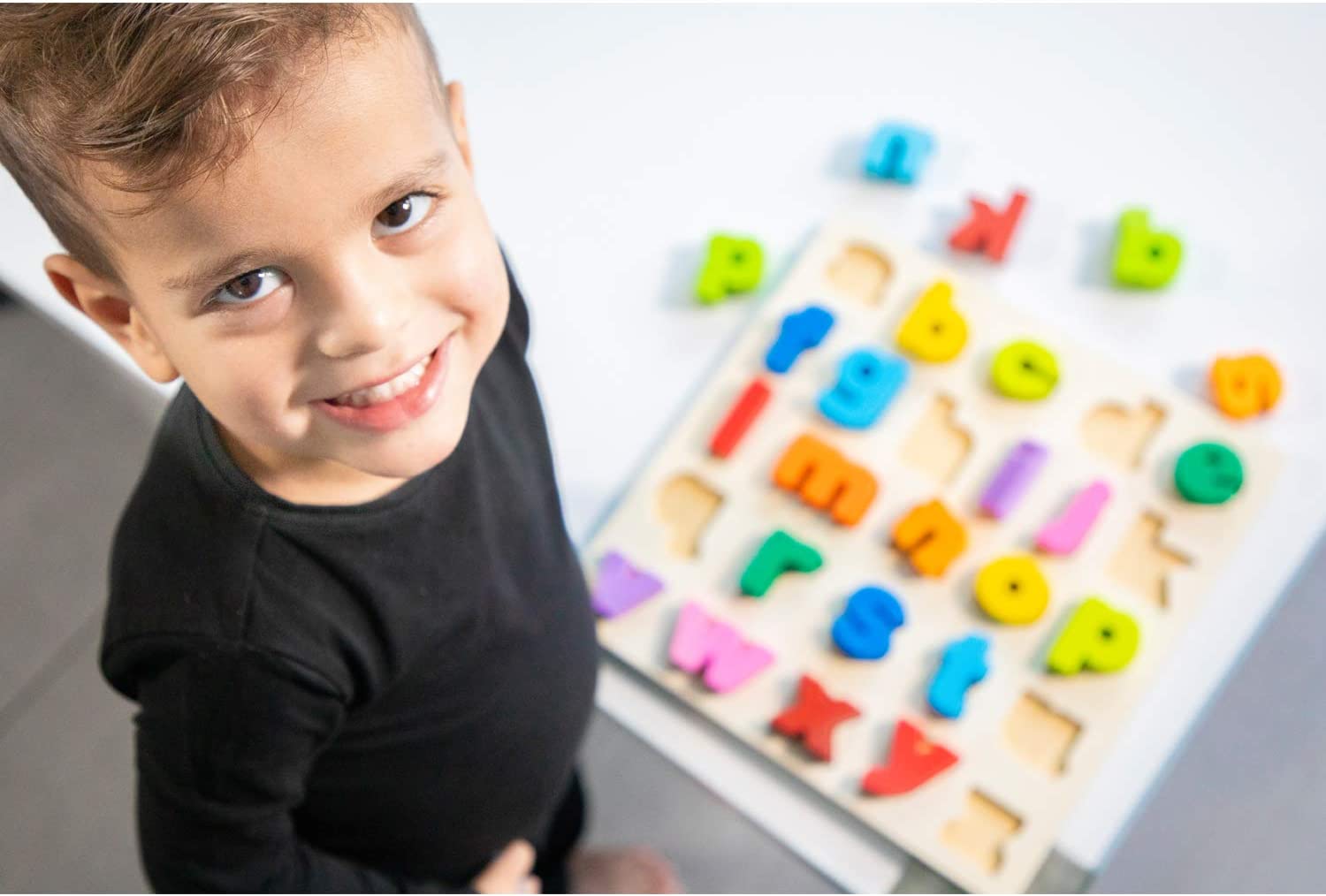 New Classic Toys Puzzle Alphabet Educational Wooden Toys for 2 Year Old Boy and Girl Toddlers Learn 