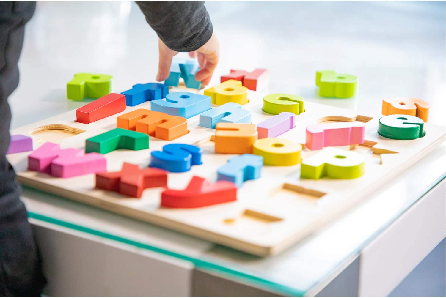 New Classic Toys Puzzle Alphabet Educational Wooden Toys for 2 Year Old Boy and Girl Toddlers Learn 