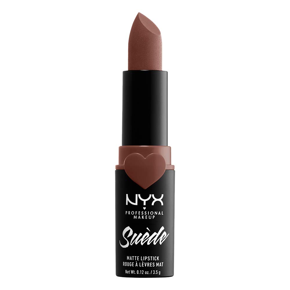 NYX PROFESSIONAL MAKEUP Suede Matte Lipstick, Vegan Formula - Free Spirit (Medium Nude with Pink)