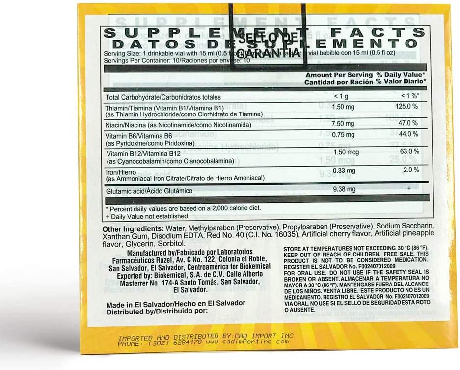 Ultra Foskrol Dietary Supplement – Dietary Supplement with Vitamin B Complex, Iron and Glutamic Ac