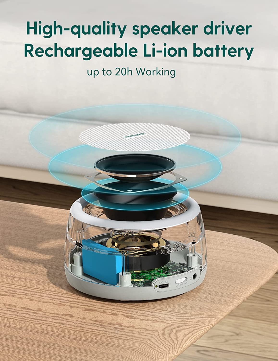 BABELIO White Noise Machine with Bluetooth, Sound Machine for Baby Kids Adults with Night Light, Noi