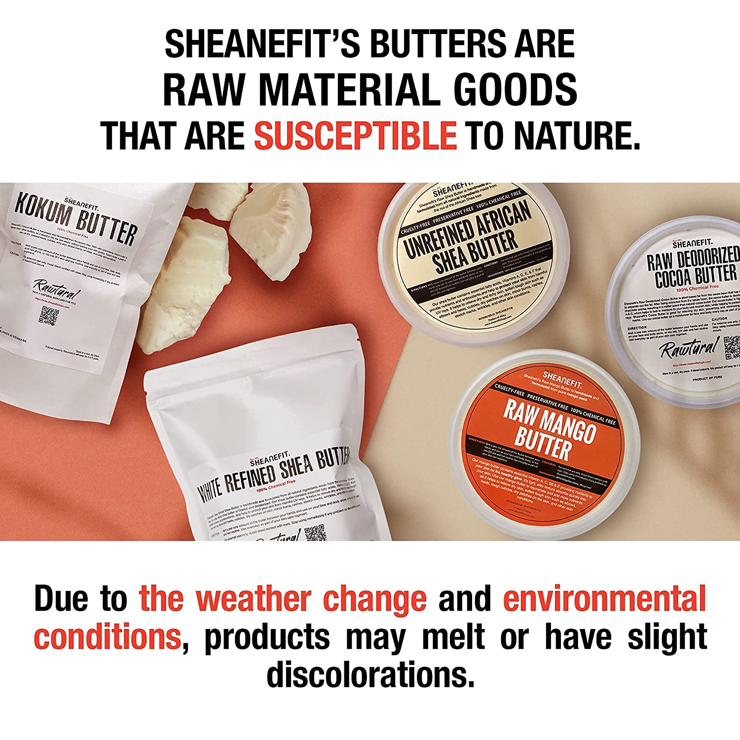 Sheanefit Raw Chemical Free Unrefined Cocoa Butter Wafers - Easy to Weigh, Great for DIY Body Butter