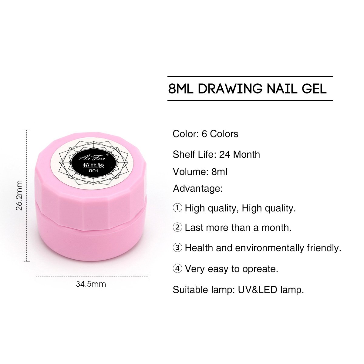 6 Colors Spider Gel, Saviland matrix Gel with Gel Paint Design Nail Art Wire Drawing Gel for Line (W