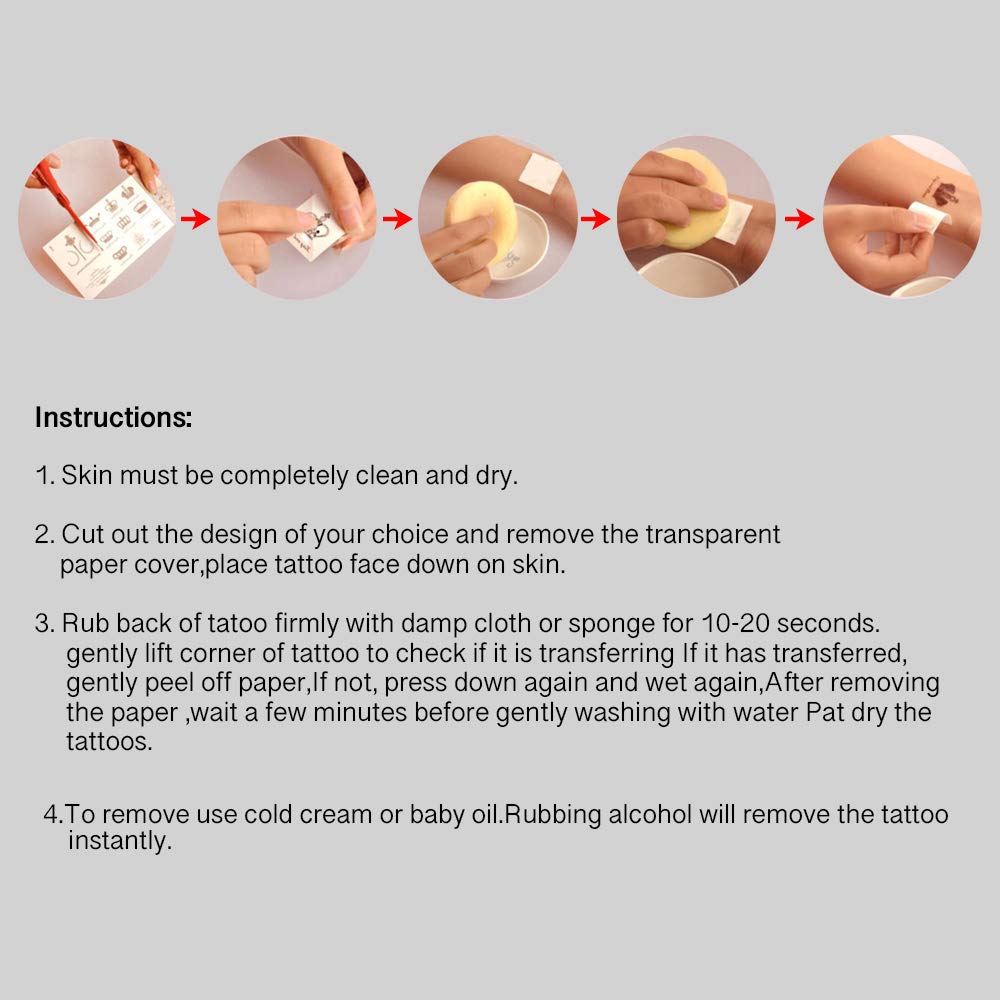 Glitter Tattoos for Kids, Glitter Flash Temporary Tattoos desserts Fake Tattoo Sticker for Girls Chi