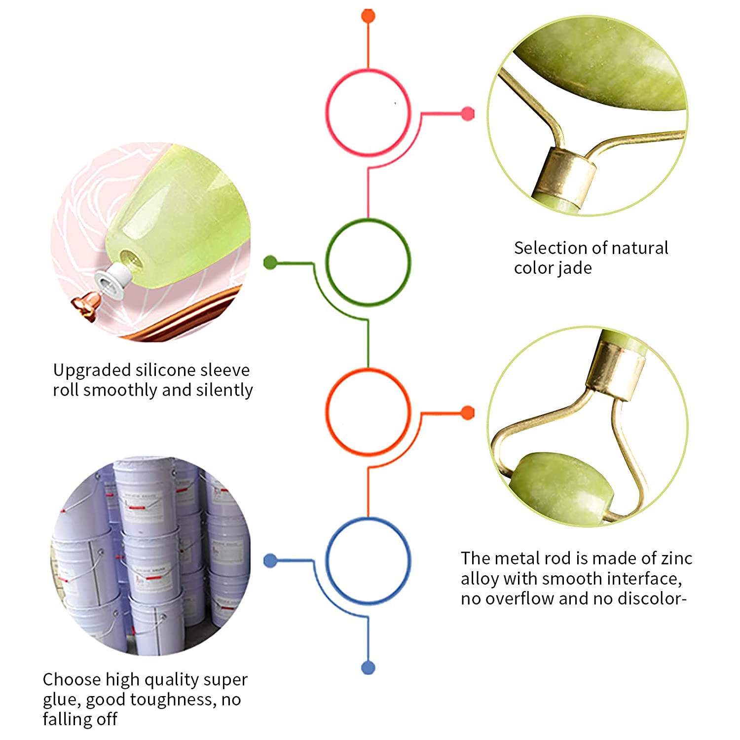 LAOTANG Rose Quartz Facial Roller Best Face Roller and Skincare Tool for Facial Massage, Quality Gre