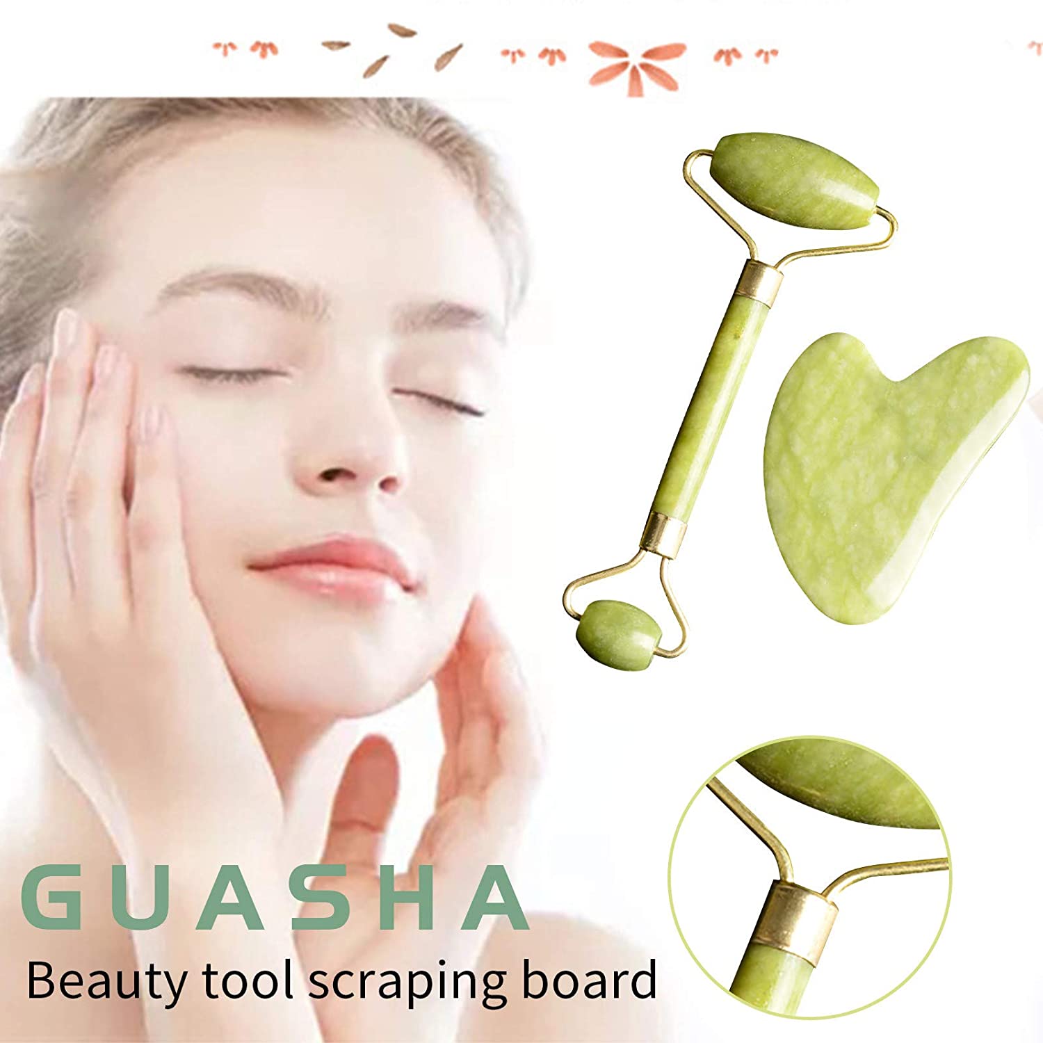 LAOTANG Rose Quartz Facial Roller Best Face Roller and Skincare Tool for Facial Massage, Quality Gre