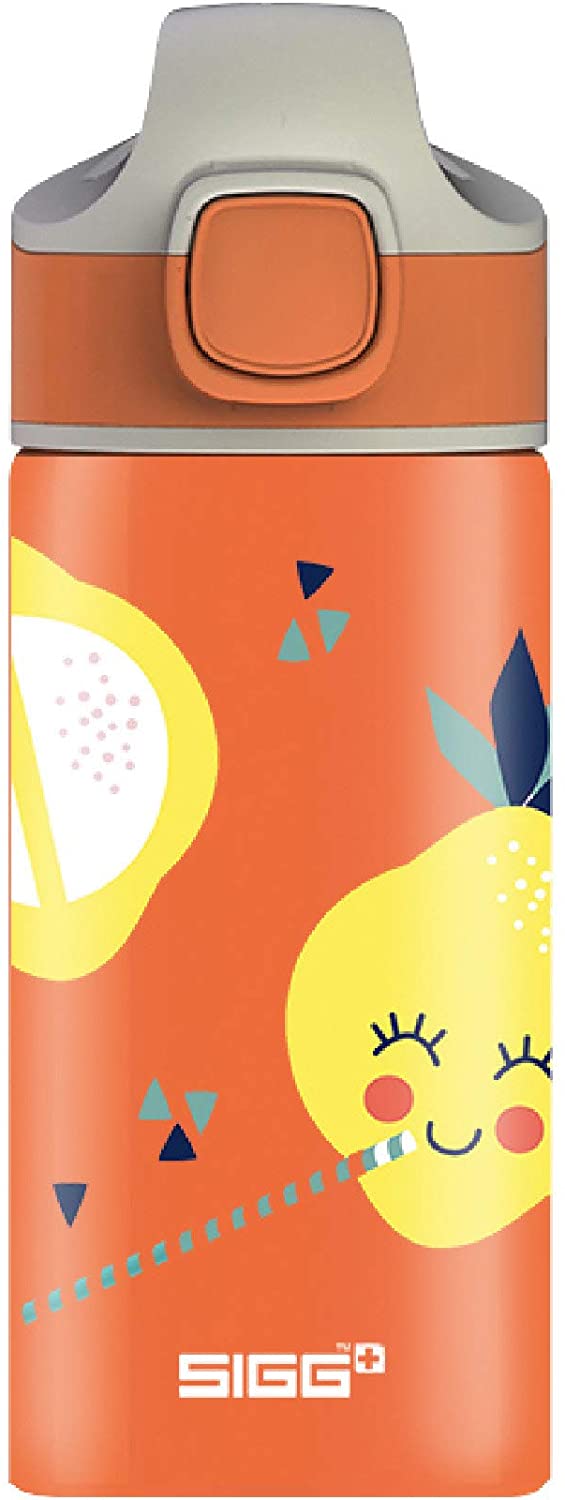 Sigg Miracle Lemon Kids Drinking Bottle (0.4 L), Durable Kids Bottle with Leak-Proof lid, one-Handed