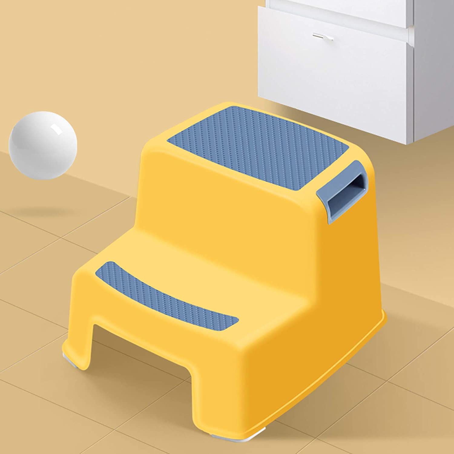 Niduo Bear Bathroom Step Stool Kids Dual Height 2 Step Stool,Stepping Stool for Toddlers Potty Train