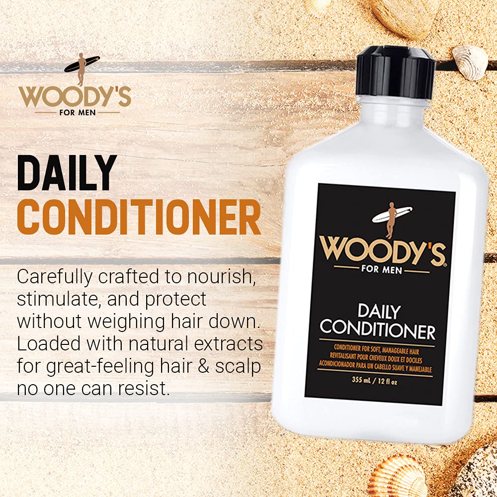 Woody"s Daily Shampoo & Conditioner (Conditioner, 12 Fl Oz (Pack of 1))