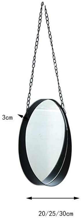 HLL Mirrors,Vanity Mirror Metal Makeup Mirror, Small Golden Home Wall-Mounted Mirror Nordic Style Be