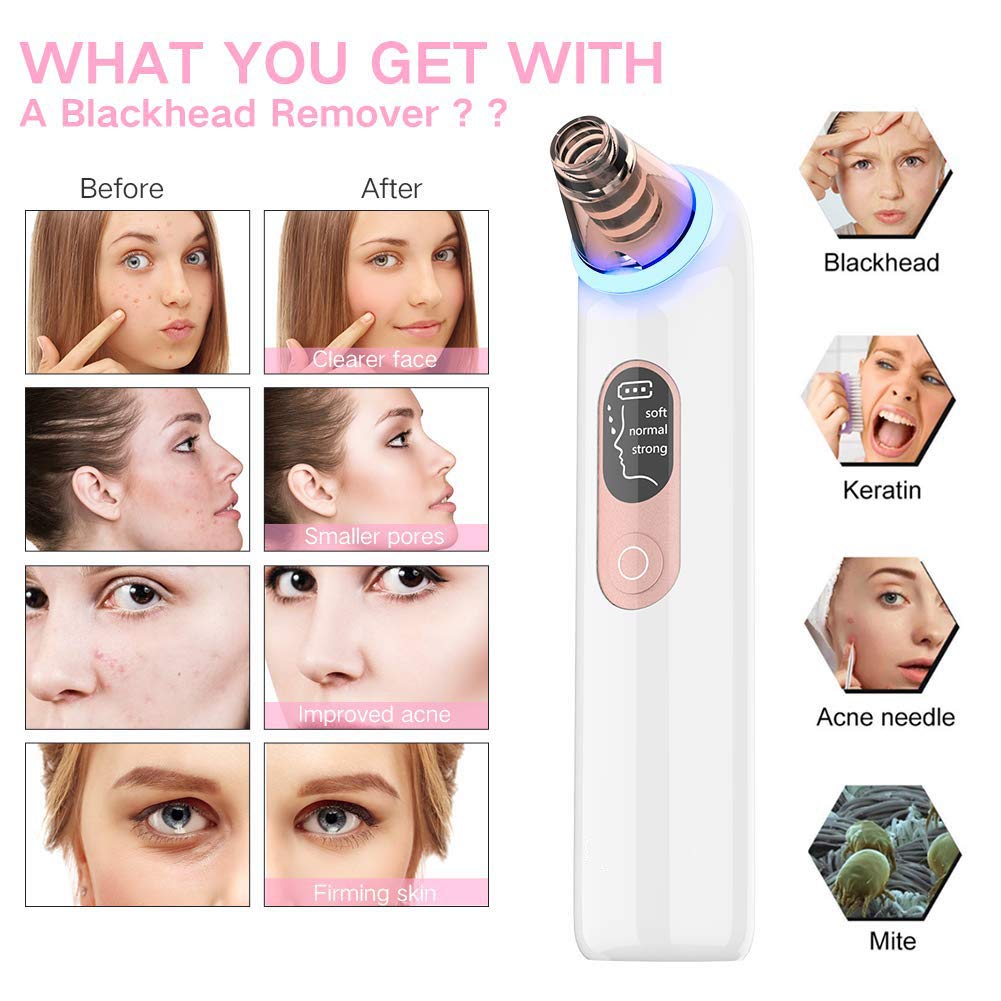 Blackhead Remover Pore Vacuum Cleaner - Electric Blackhead Cleaner Beauty Extractor, Comedo Removal 