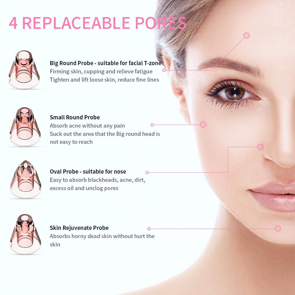 Blackhead Remover Pore Vacuum Cleaner - Electric Blackhead Cleaner Beauty Extractor, Comedo Removal 