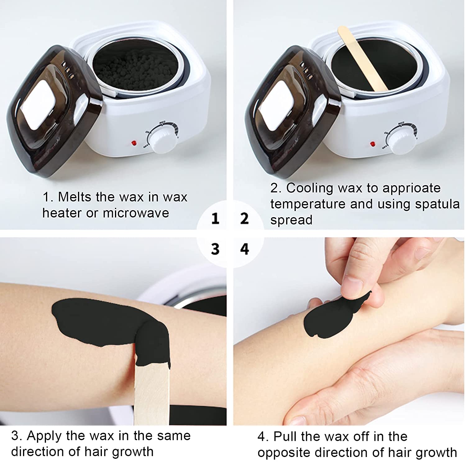 Depilatory Wax Bead, Easy To Operate Mild and Non‑irritating Hard Wax Bean for Home Use for Face f