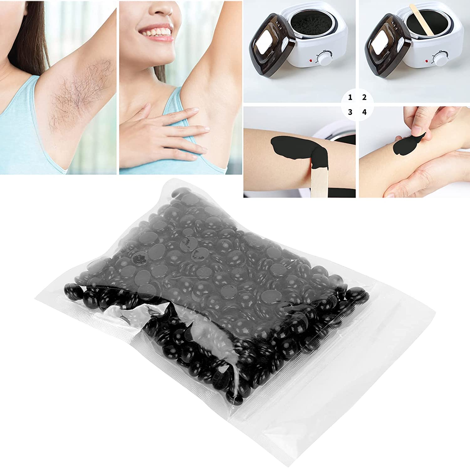 Depilatory Wax Bead, Easy To Operate Mild and Non‑irritating Hard Wax Bean for Home Use for Face f