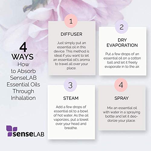 SenseLAB Rose Damascena Essential Oil - 100 % Pure Extract Rose Oil Therapeutic Grade - Relaxing and