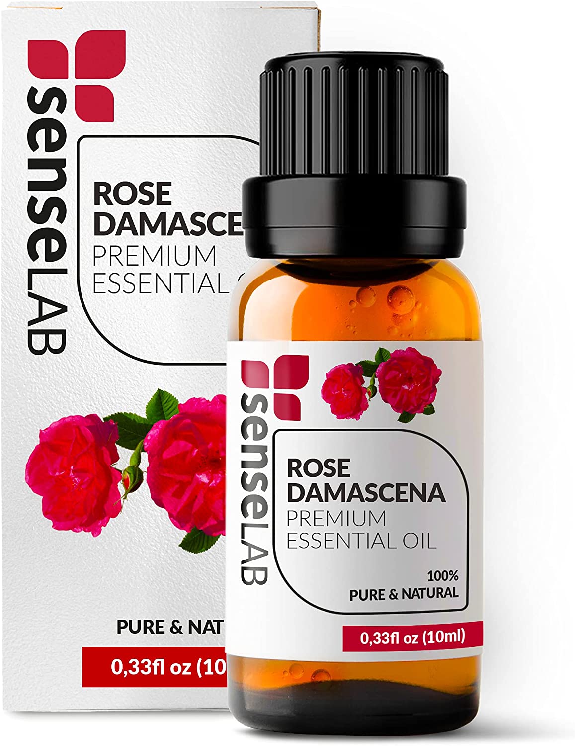 SenseLAB Rose Damascena Essential Oil - 100 % Pure Extract Rose Oil Therapeutic Grade - Relaxing and