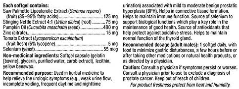 Webber Naturals Super Prostate Advanced Multi-Ingredient Formula, One Per Day, 180 softgels