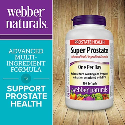 Webber Naturals Super Prostate Advanced Multi-Ingredient Formula, One Per Day, 180 softgels