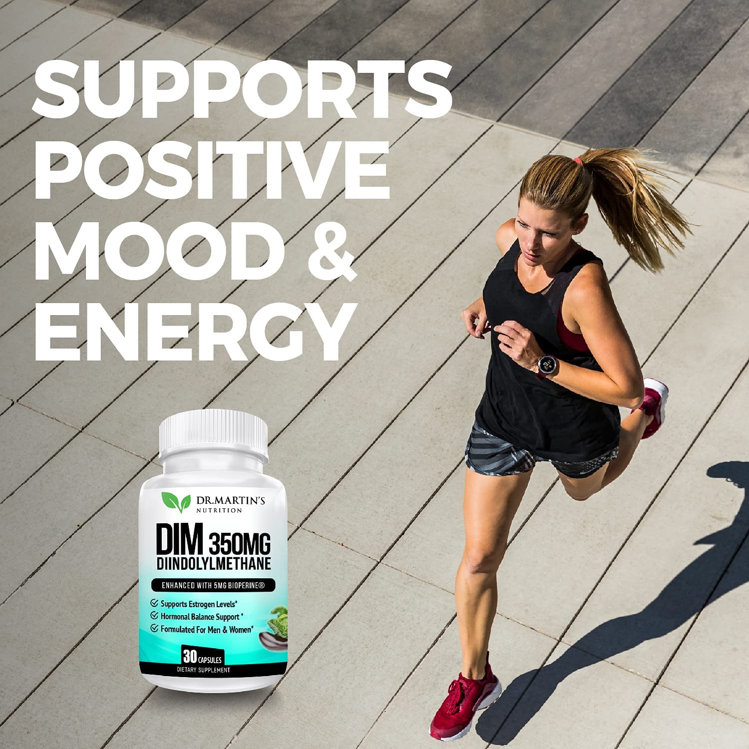 350mg DIM Supplement Plus BioPerine for Estrogen & Hormone Balance Hot