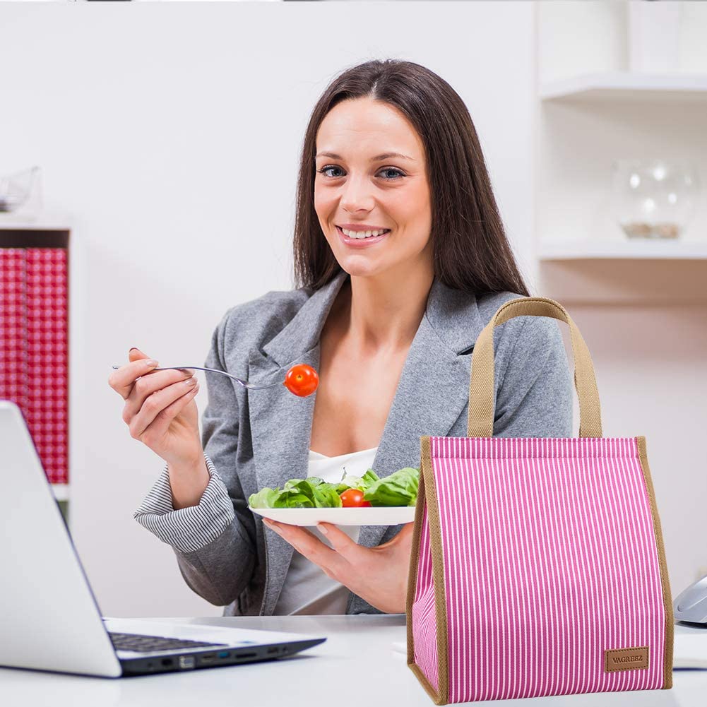 Lunch Bag, VAGREEZ Insulated Lunch Bag Large Waterproof Adult Lunch Tote Bag For Men or Women (Strin