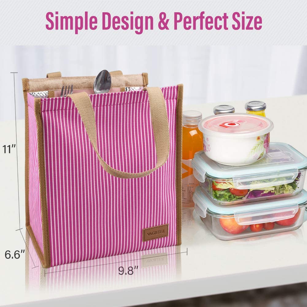 Lunch Bag, VAGREEZ Insulated Lunch Bag Large Waterproof Adult Lunch Tote Bag For Men or Women (Strin