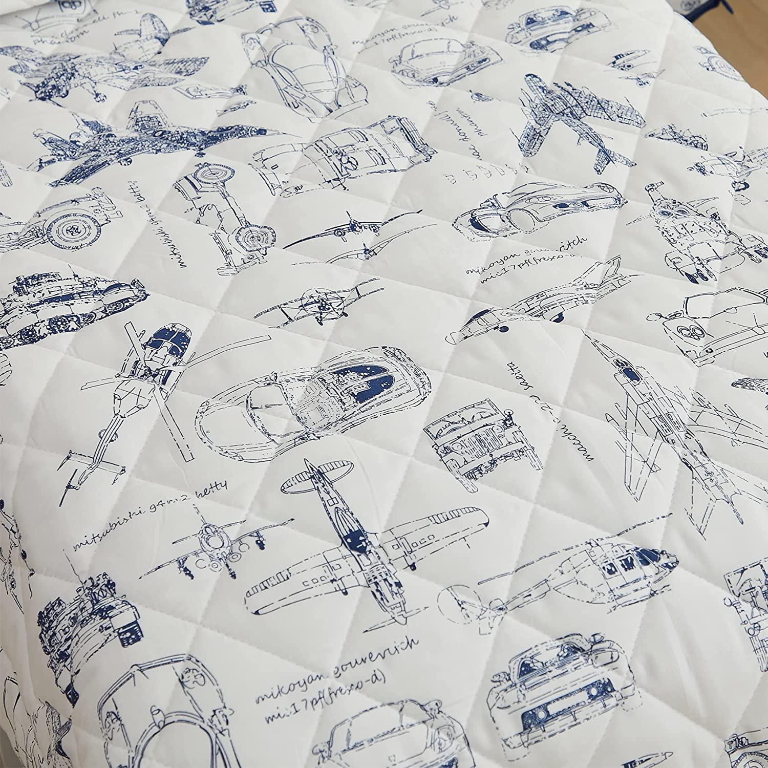 Brandream Cars Truck Toddler Bedding Sets for Boys Bed-in-a-Bag Cotton Comforter Set, 4-Piece Includ