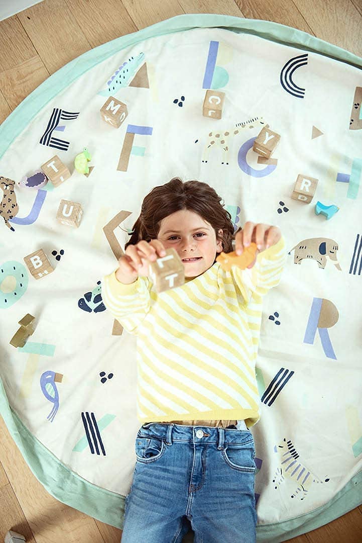 Play & Go Drawstring Play Mat Storage Bag for Children - Kids Toy Storage Organizer - Drawstring Toy