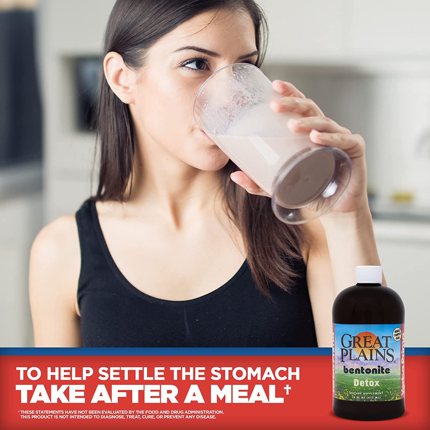 Yerba Prima Great Plains Bentonite Clay - Liquid Clay from Ancient Volcanic Ash - Natural Mineral Su