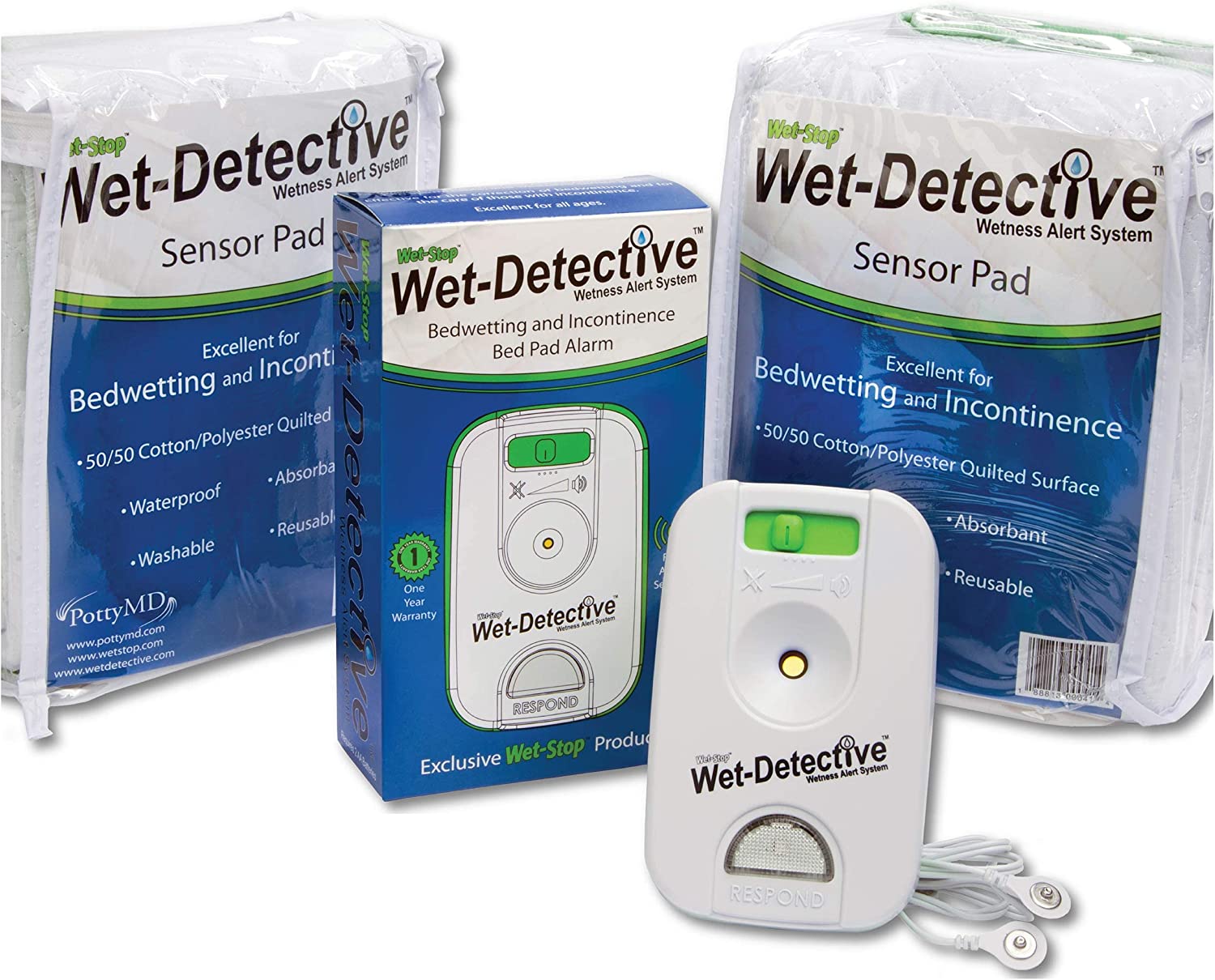 Wet Detective Bedwetting Kit, Incontinence & Bedwetting Alarm System