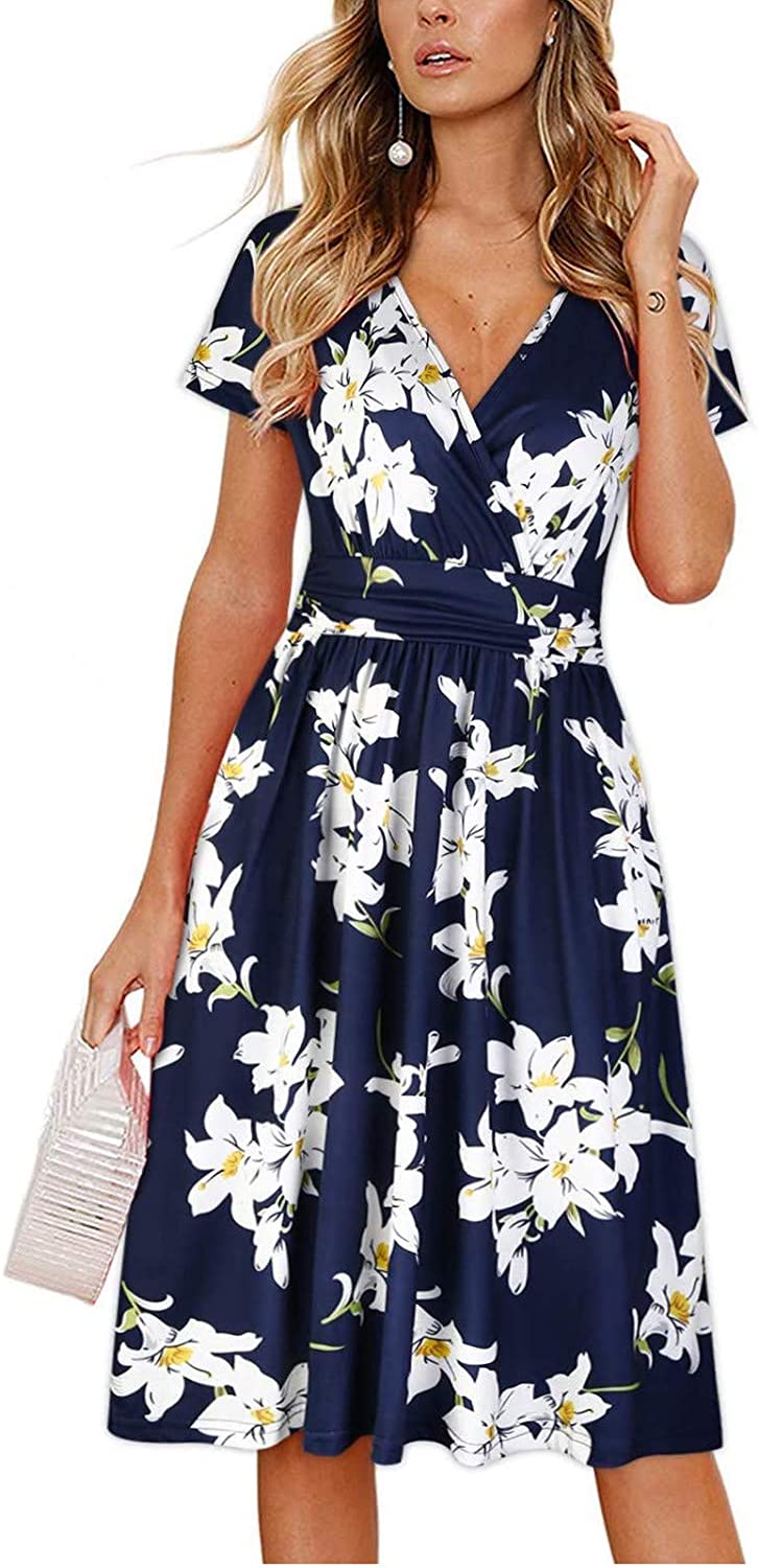 WYTong Women Summer Casual Sleeveless Mini Plain Pleated Tank Vest Dresses Beach Maxi Dress