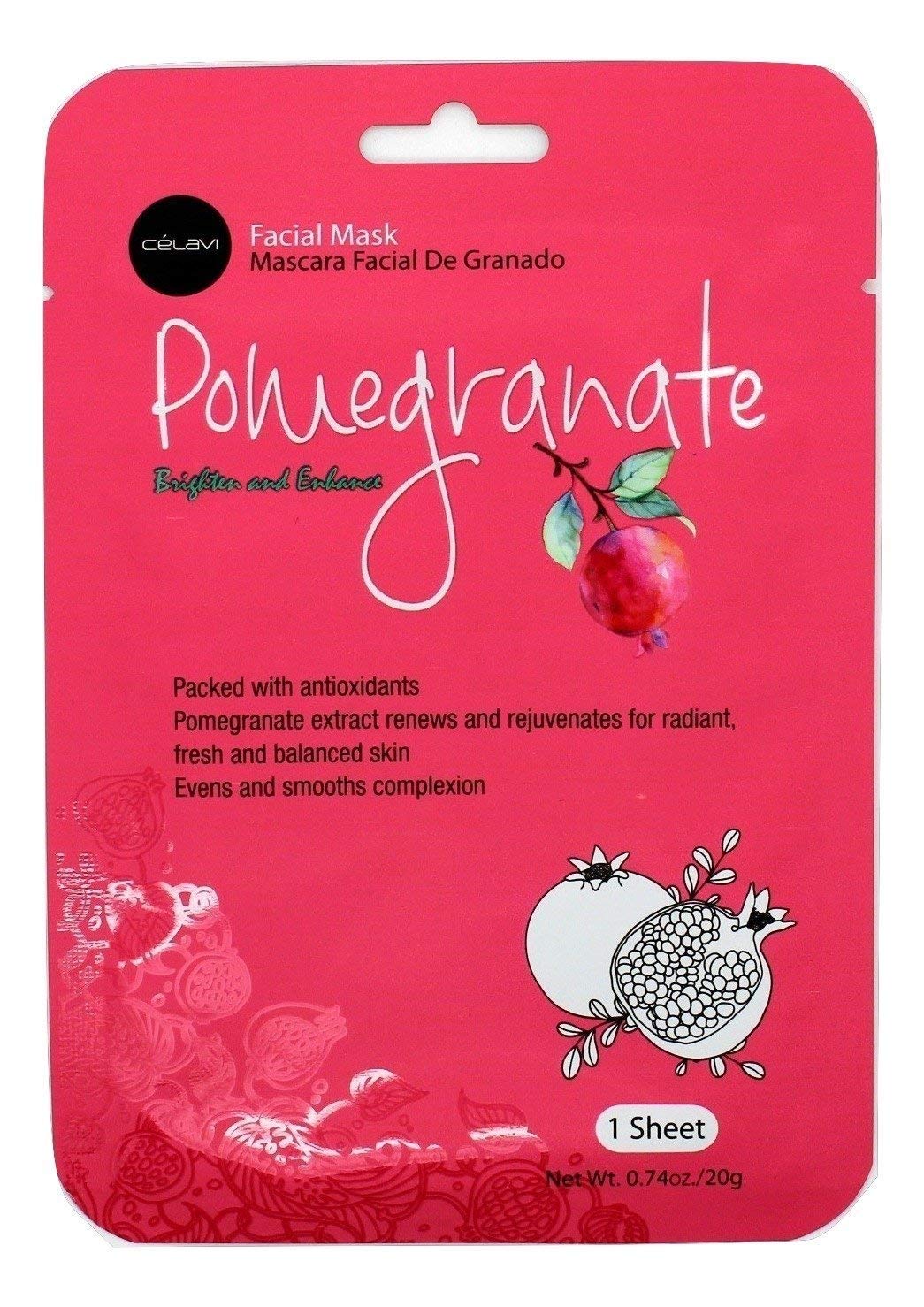 Celavi Essence Facial Face Mask Paper Sheet Korea Skin Care Moisturizing 6 packs for each 6 flavors