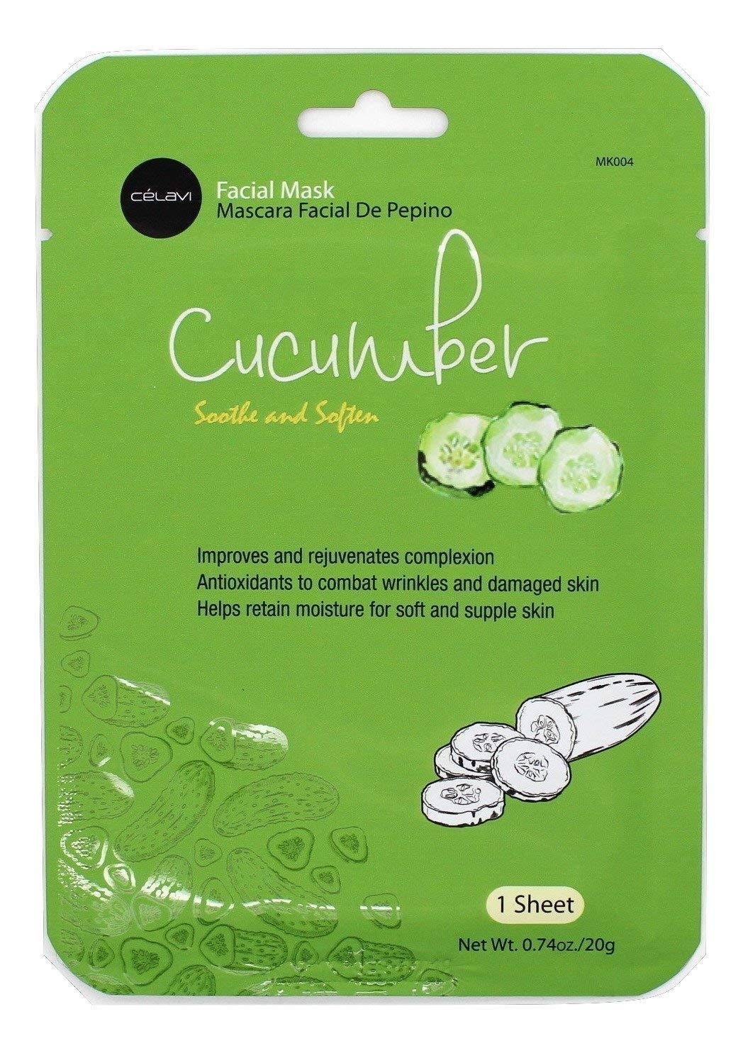 Celavi Essence Facial Face Mask Paper Sheet Korea Skin Care Moisturizing 6 packs for each 6 flavors