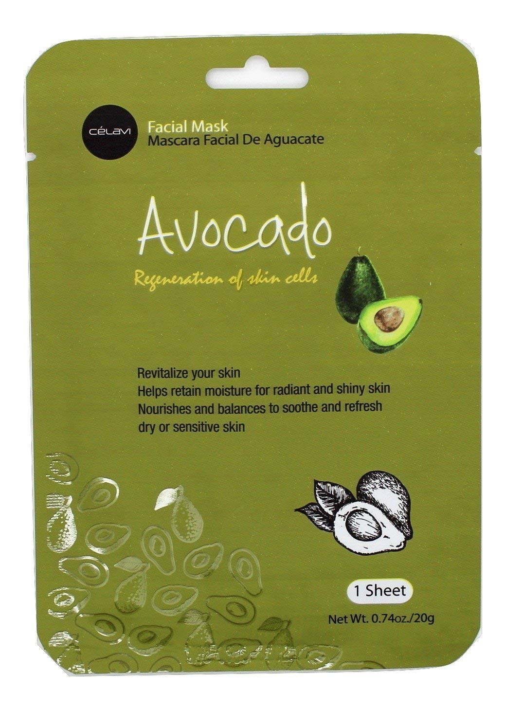 Celavi Essence Facial Face Mask Paper Sheet Korea Skin Care Moisturizing 6 packs for each 6 flavors