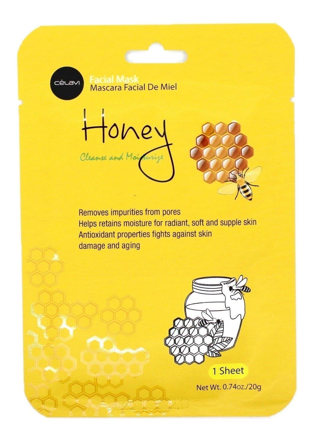Celavi Essence Facial Face Mask Paper Sheet Korea Skin Care Moisturizing 6 packs for each 6 flavors